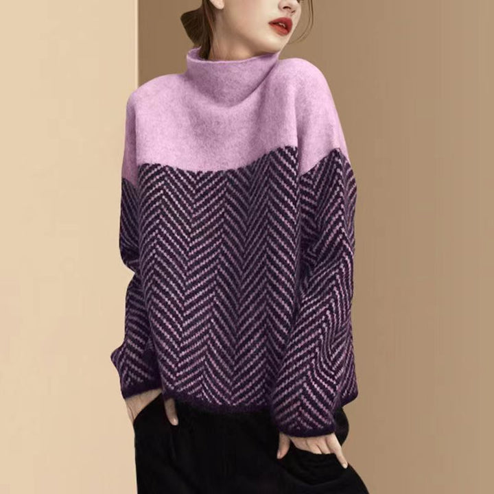 Fashionable Structure Turtleneck Sweater