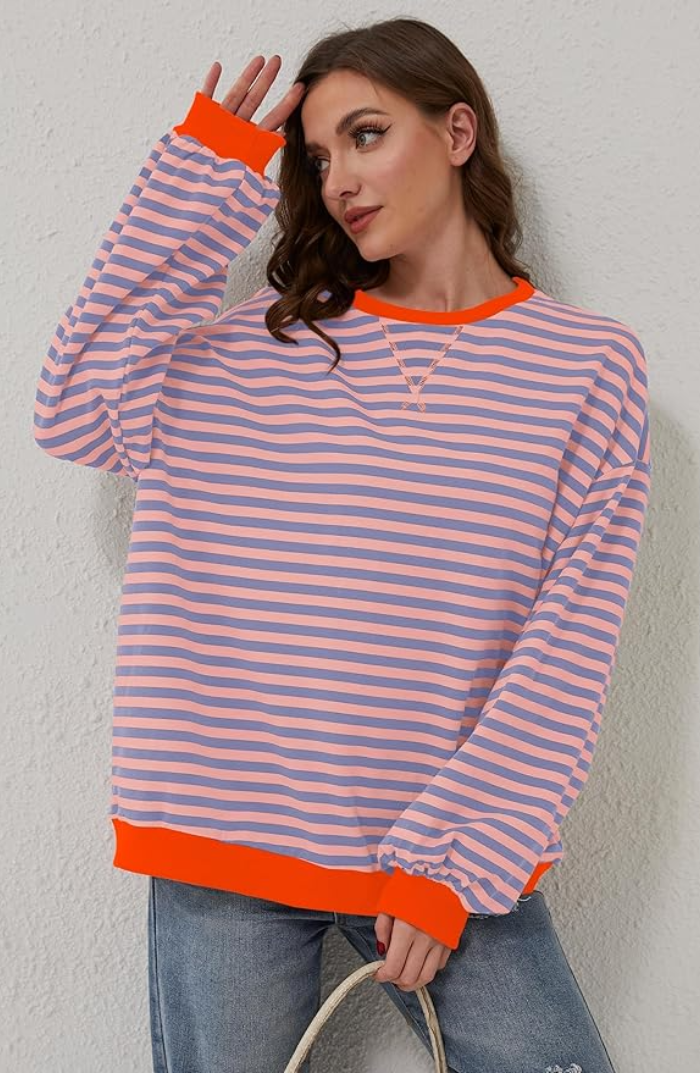 Livly Striped Oversized Sweater