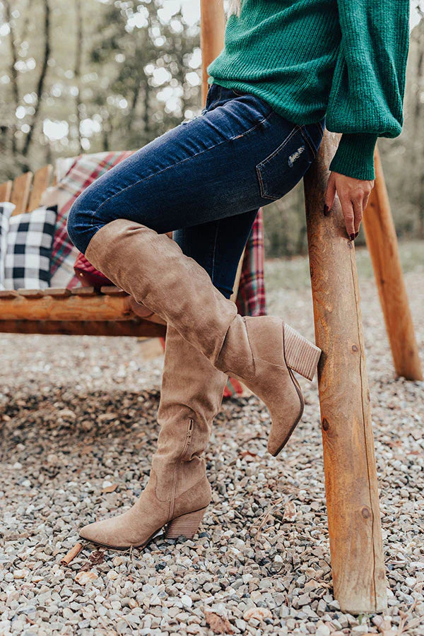 Sexy High Pointed Toe Winter Boots