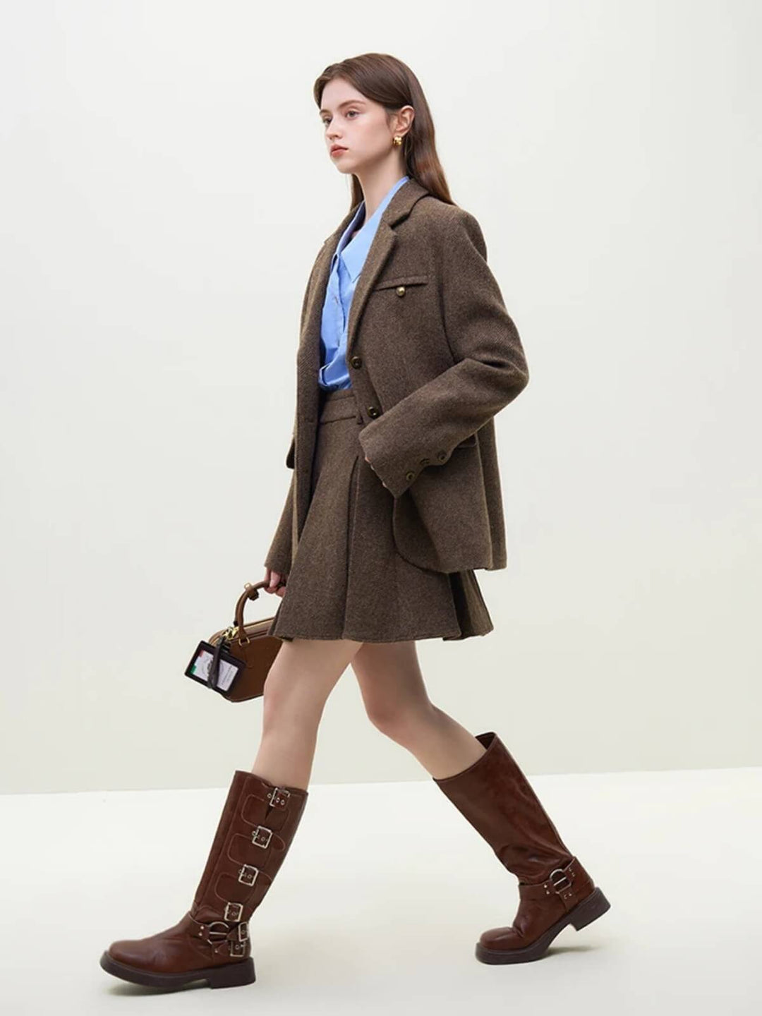 Retro Style Wool Blazer With Pockets