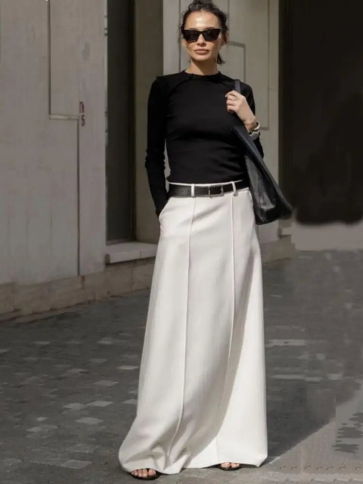 Elegant High Waist H-Line Skirt