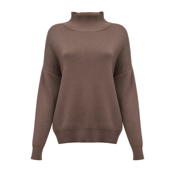 Fashionable Thick Semi-High Collar Sweater