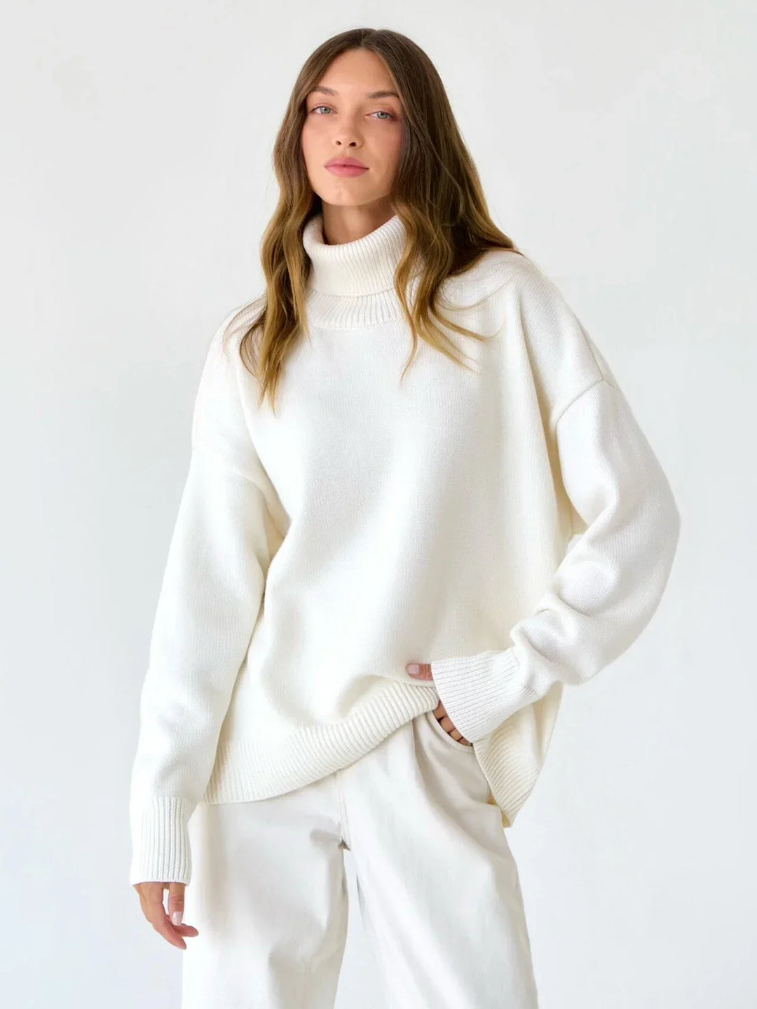 Oversized Loose Turtleneck Sweater