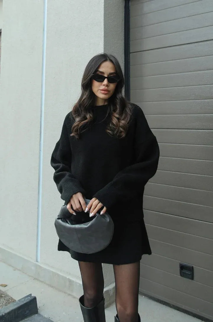 Elegant Sweater Skirt Set