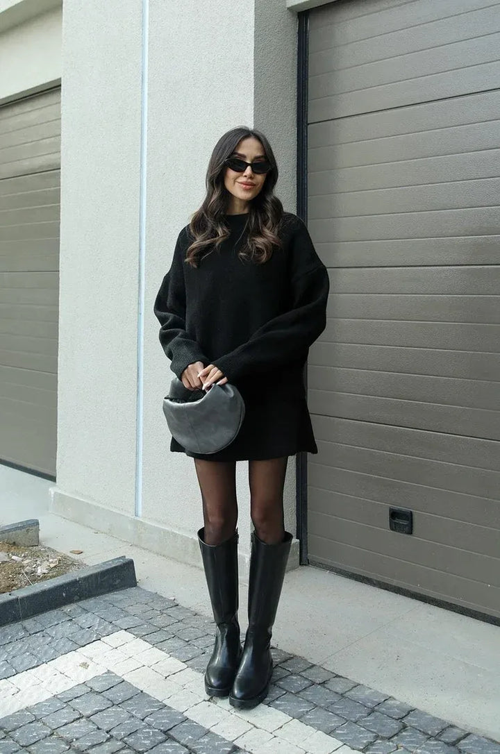 Elegant Sweater Skirt Set